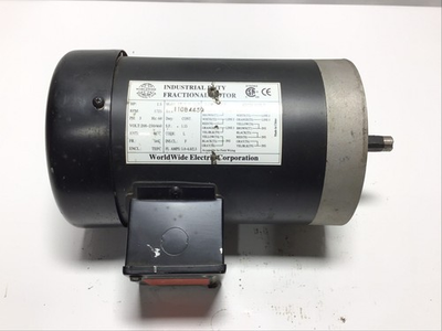 #ad WorldWide Electric AT1.5 18 56CB Industrial Duty Fractional Motor 3PH 1.5HP $179.99