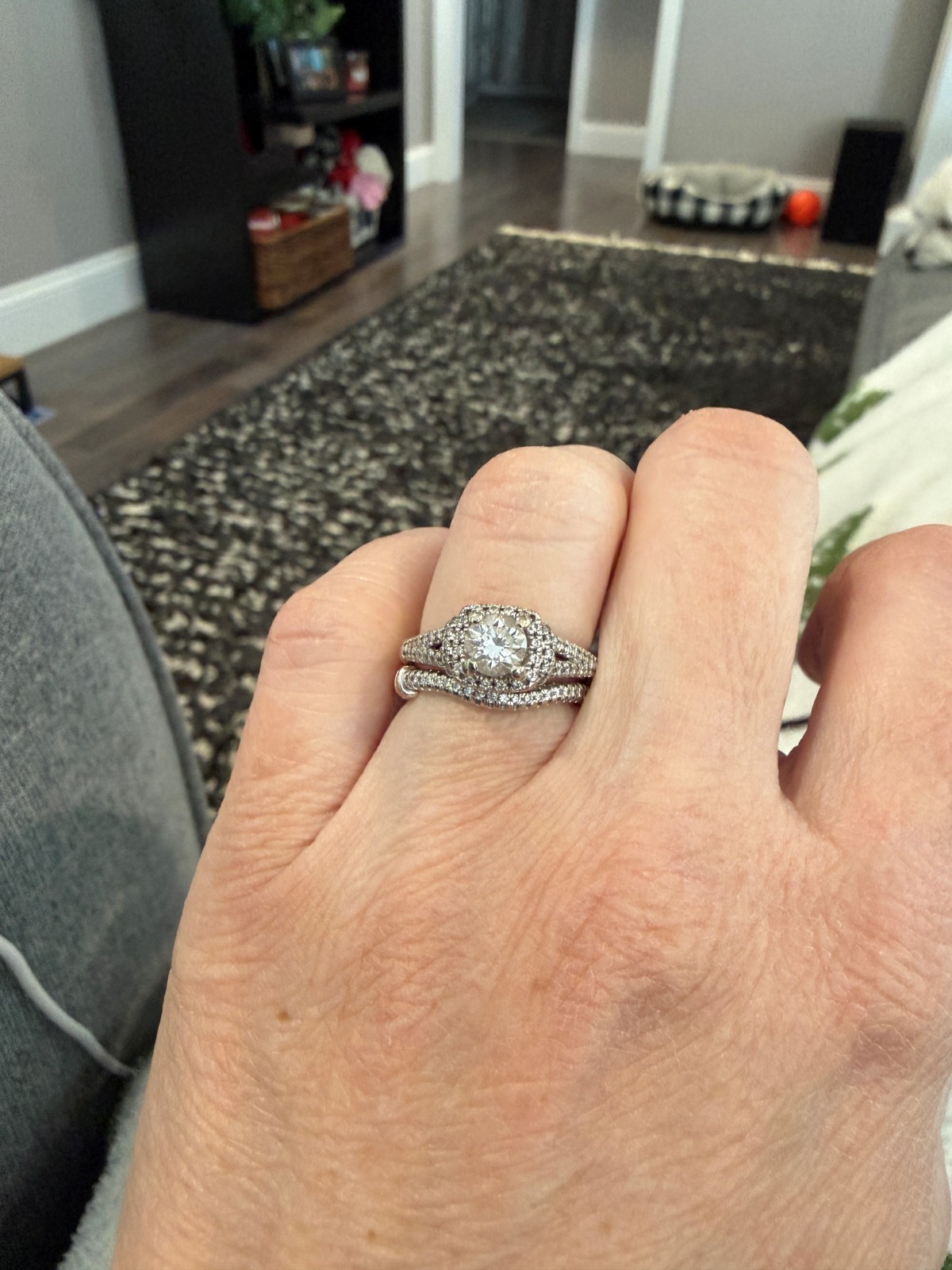 diamond engagement ring set - image 1