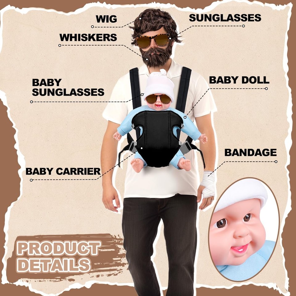 iZoeL Alan Costume Halloween Costumes Men Adult Wigs Bag Doll Baby ...