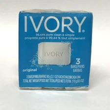 Vintage Original Ivory Soap Bar 3 Pack/9.5oz | 99.44% Pure Clean Simple | Sealed