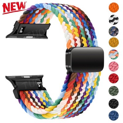 Für Apple Watch Series 11 10 9 8 7 6 5 4 SE Ultra 3 2 49mm Magnet Nylon Armband