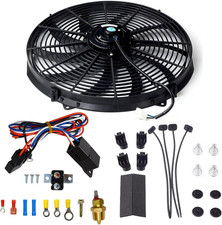 16 Inch Electric Radiator Cooling Fan Thermostat Relay Switch Kit 16 Inch Electric Radiator Cooling Fan Thermostat Relay Switch Kit