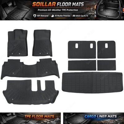 3D TPE Floor Mats & Cargo Liner For 2025 Nissan Armada / Infiniti QX80 8 Seats