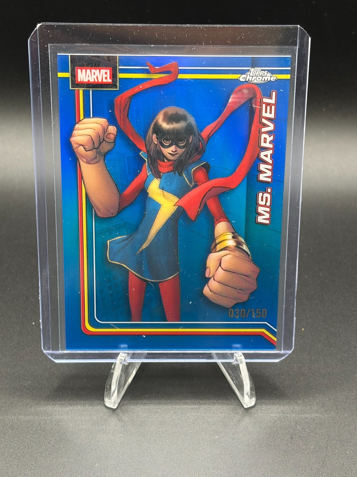2026 Topps Chrome Marvel Ms. Marvel Blue Refractor /150