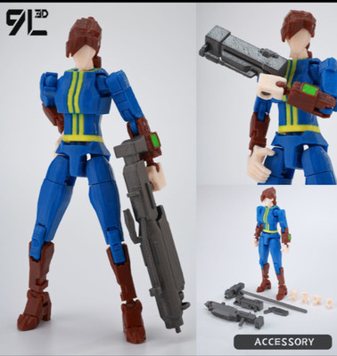 9L3D Fallout Female Vault Dweller Action Figure 1/12