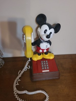 Vintage 1976 The Mickey Mouse Phone Landline Push Button Telephone Disney ATC