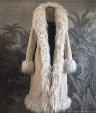 Penny Lane Afghan Coat Faux Suede Fur Long Boho Charlotte Simone Style 10