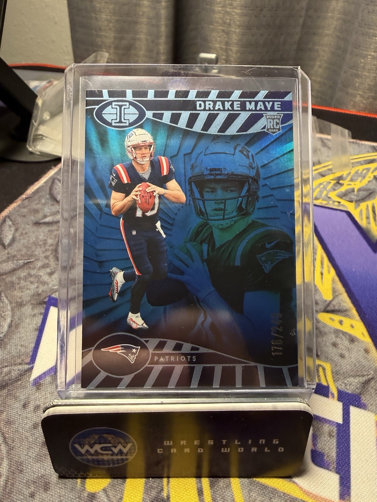 2024 Panini Illusions - Drake Maye #59 Trophy Collection Light Blue /249 (RC)