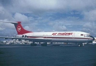 Air Malawi Vickers VC-10 7Q-YKH postcard