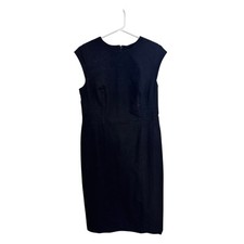 Ann Taylor Factory Cap Sleeve Crew Neck Black Blouson Mini Dress Womens 8