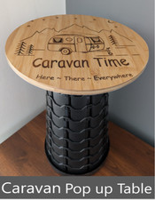 Folding Pop Up Caravan Table Coffee Table can be Personalised