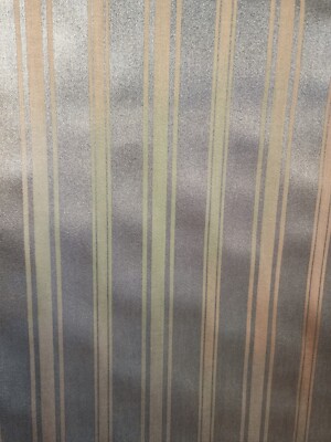 Aurora Stripe Silver Decorating Fabric 100% Cotton By-The-Yard Qty Discounts