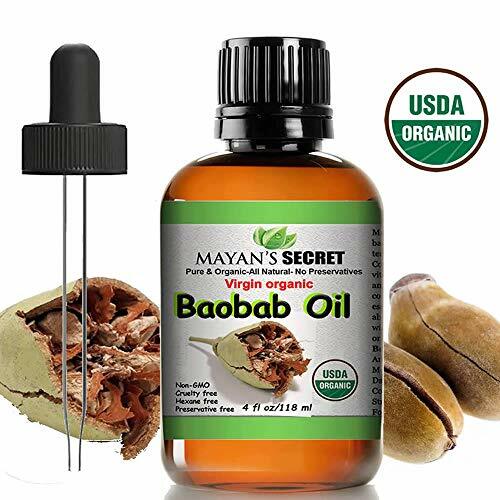 USDA Certified Virgin Organic Baobab Oil - 4 oz Dark Glass Bottle | Best Quality