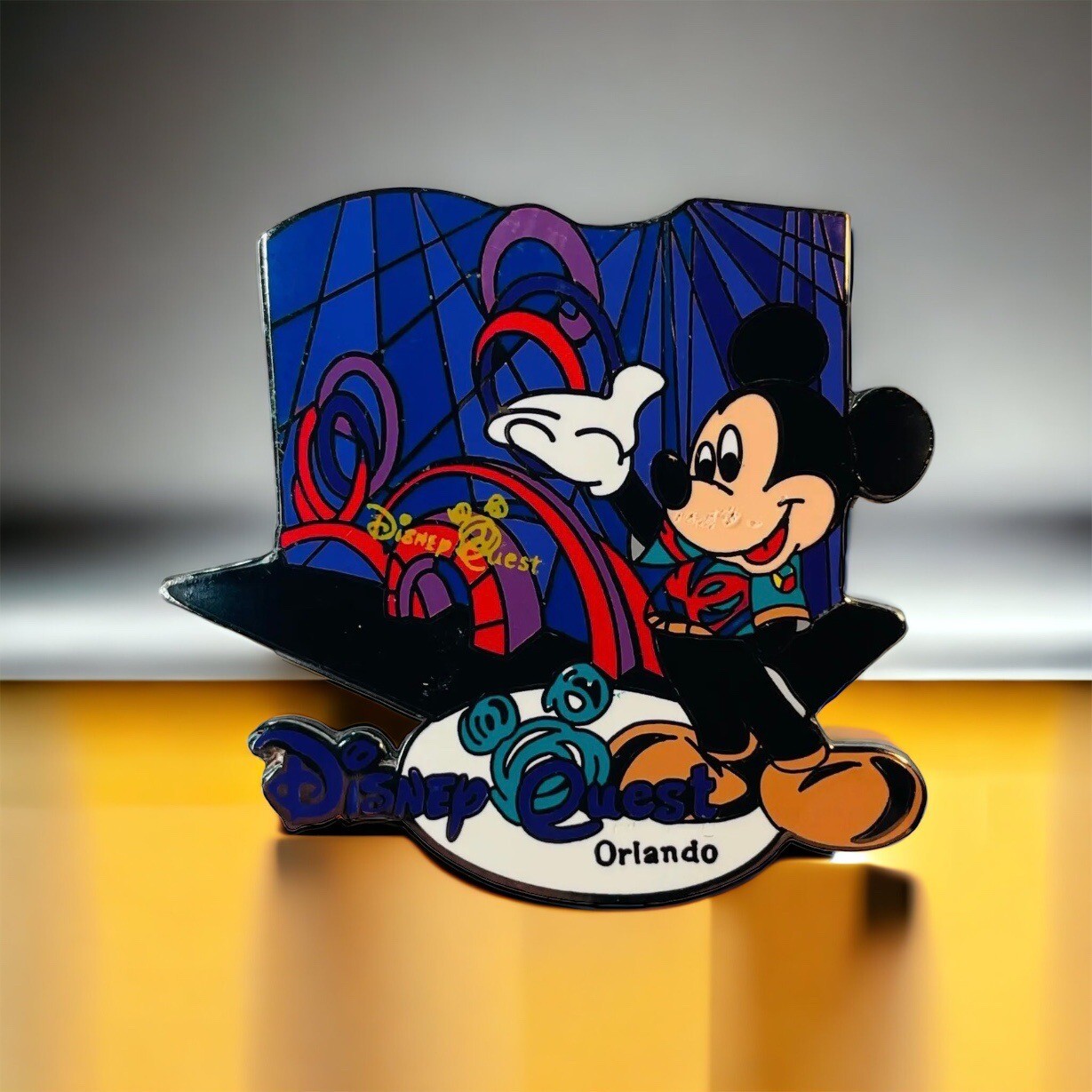 Cast Mickey at Disney Quest Orlando Downtown 2000 Collectible Trading Pin