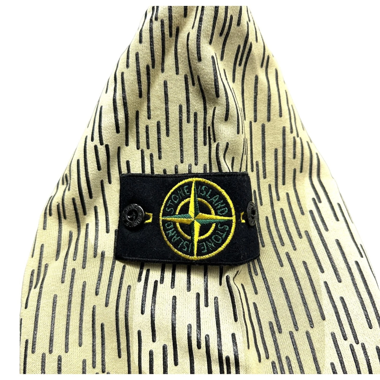 NUOVA felpa con cappuccio in cotone Stone Island marrone chiaro marrone chiaro stampa mimetica piccola