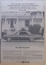 1963 newspaper ad for Plymouth - 1964 Plymouth, Fury 2-Door hardtop photo