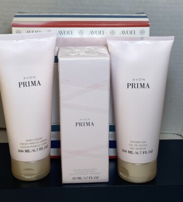 Avon PRIMA 3 Piece Gift Set - Eau De Parfum Spray~Shower Gel ~ Body Lotion  NEW