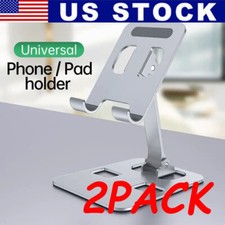 Universal Metal Desk Tabletop Phone iPad Tablet Stand Holder Foldable Adjustable