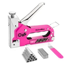 Heavy Duty Staple Gun 3-in-1 Manual Nail Gun Staples Remover Upholstery Staplers
