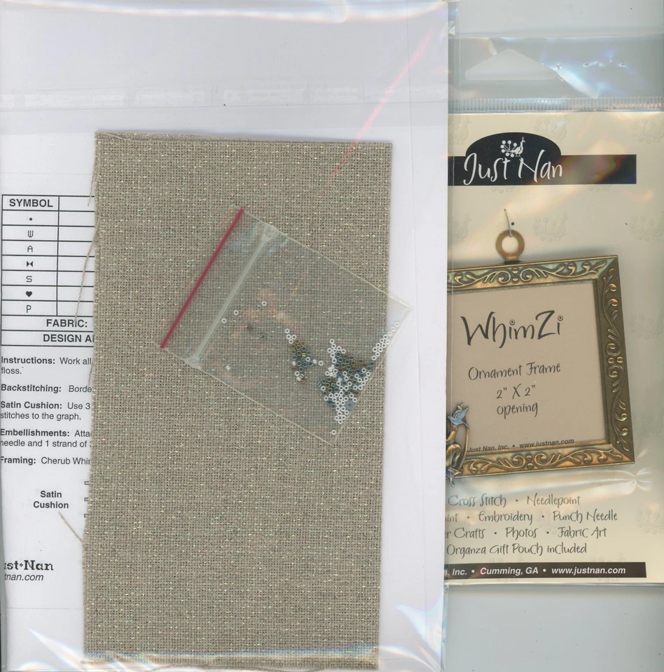 Just Nan Cherub Garden Embellishment Pack Frame Cross Stitch Kit - Image 2 of 2