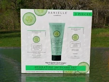 Danielle Creations Hydrating Skin Care Cucumber Eye Face Mask Nose Gift Set 3 Pc