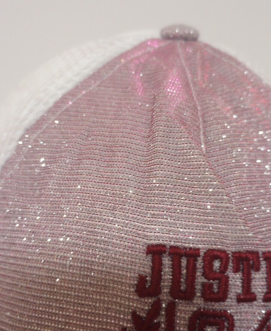 PONY Cappello berretto a sfera Justice rosa scintillante scintillante iridescente coda di cavallo OSFM