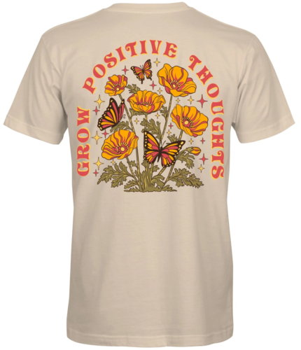 Southern Attitude Grow Positive Thoughts T-Shirt - Picture 1 of 7