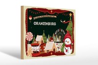 Holzschild Weihnachten GrüßE Oranienburg Geschenk Schild Wooden Sign 30X20 Cm