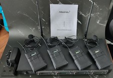 Hisonic Hsu-8900 Uhf Receiver W/4 Wireless Microphones