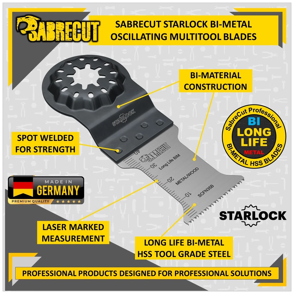 10pcs SabreCut Starlock Bimetal Multitool Blades Long Life Bosch Fein Makita - Image 2 of 4