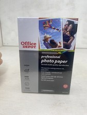 2004 Office Depot Professional Photo Paper 100 Sheets 4x6 Brilliant Gloss 2 Pack