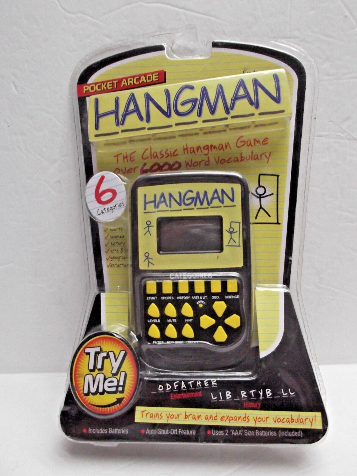 Trò chơi điện tử Hangman đến từ Sealed Pocket Arcade là một sản phẩm vô cùng độc đáo, sở hữu những tính năng nổi trội và gọn nhẹ. Được bao phủ kín để tránh bụi bẩn và trầy xước, bạn có thể mang trò chơi này đi khắp mọi nơi mà không sợ gì cả. Hãy xem hình ảnh để cảm nhận sự tiện ích của sản phẩm này!