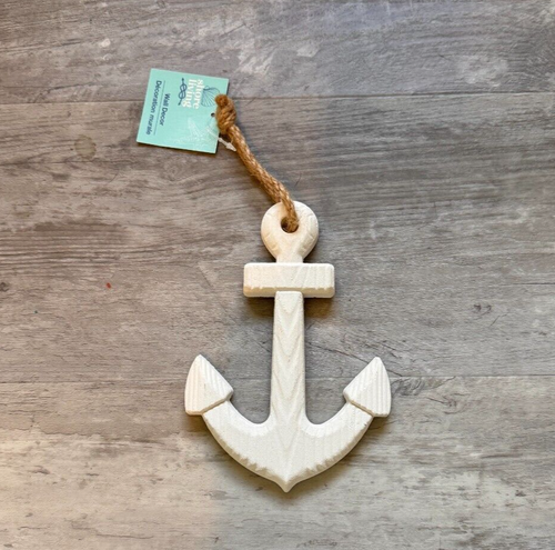 ANCHOR Wall Decor White Nautical Ocean Sea Theme - Small 7 in x 4.5 in
