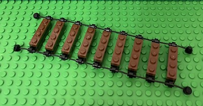 Lego City Mountain Pirates Black String Rope Steps Brick Plates Bridge / Ladder