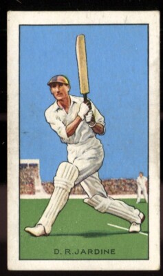 Tabakkarte, Gallaher, CHAMPIONS, mit Bildunterschrift, 1. 1935, D R Jardine, Cricket, #11