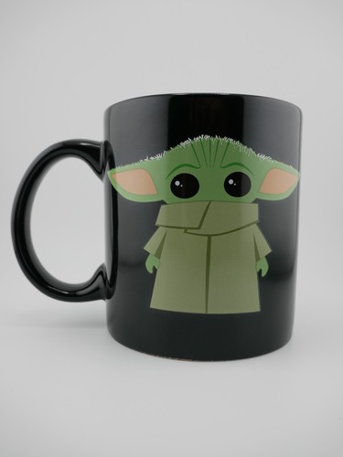 Lucasfilm Star Wars The Mandalorian The Child Grogu Baby Yoda Black Mug 20 Oz - Picture 5 of 12
