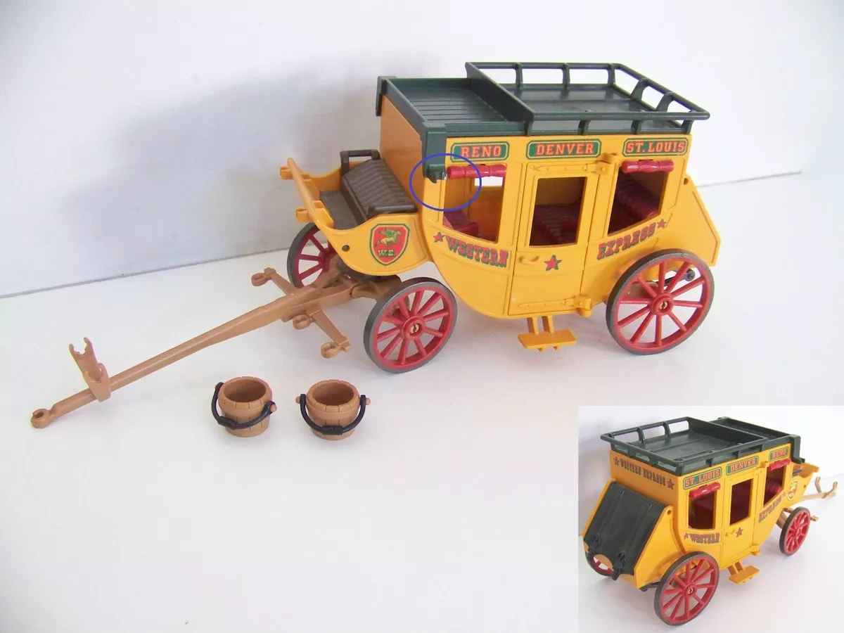PLAYMOBIL B727 WESTERN Diligence Express with Coupling 3803 Small Case