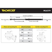 Monroe Gasfeder DäMpfer Motorhaube Passend FüR Porsche Cayenne 92A ML6319
