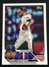 Ronny Henriquez Signed 2023 Topps Series 2 #372 Twins Auto Card RC Autographed