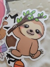 20 CUTE Sloth Stickers Animal Skateboard Vinyl Laptop Luggage Decal Sticker pcs