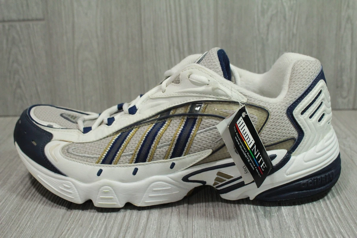 New Rare Vintage Adidas Universal Running White Chrome (1999) Shoes 9 OSS | eBay