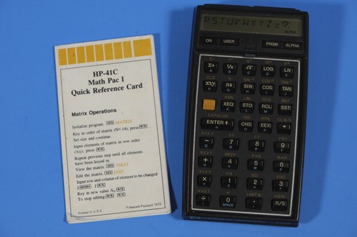 Hewlett-Packard HP 41CV Calculator Full Nut with Math 1 Module