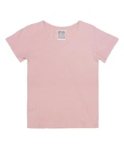 Jungmaven Paige V-neck T-shirt Rose Water Pink Hemp Organic Cotton Large NWT