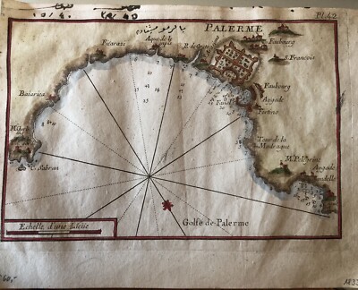 Sizilien / Palermo.jean Joseph Allezar.portolano 1840