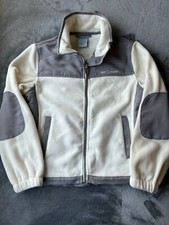 Free Country Girls Size 10/12 White with Gray Fleece Jacket NWT