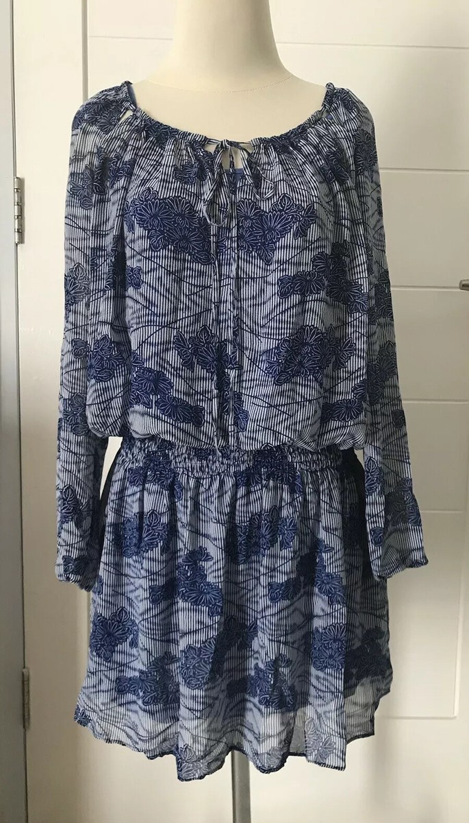 guess blue floral dress NWT Size S Guess adds signature Cali 4for299_p25_final Custom Ivory and Black Color:Smoky Violet