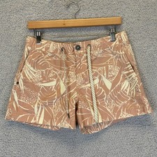 Vuori Floral Ripstop Shorts Women's Small Outdoor Drawstring Pockets