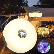 Camping String Lights, 32.8ft Portable Outdoor String Lights with 8 Lighting ...