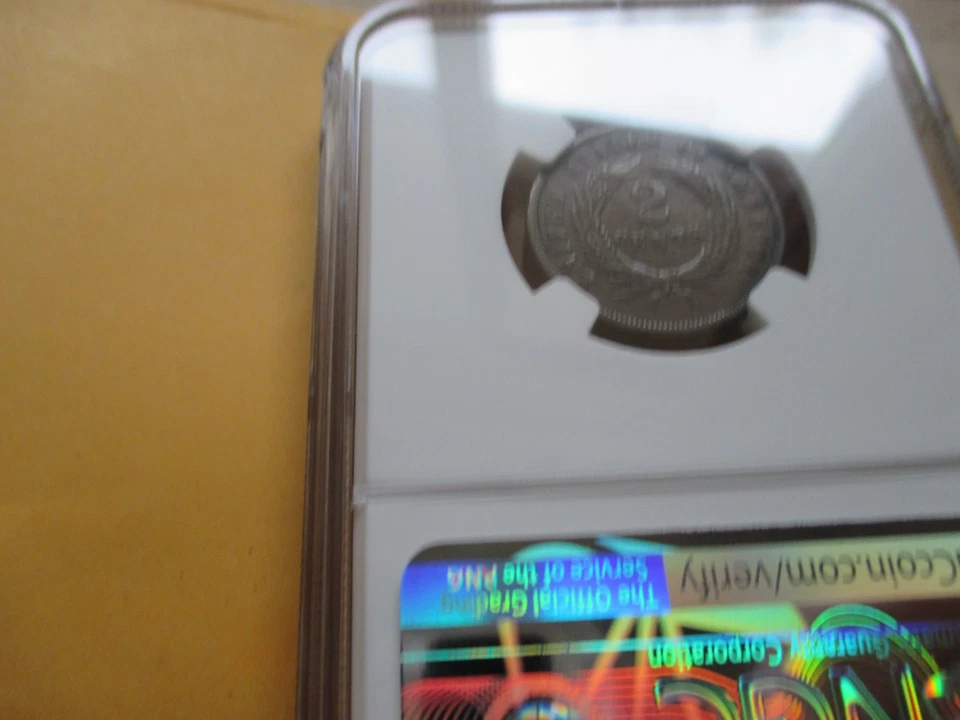 1864 2 PIECE LARGE MOTTO NGC XF 45 BN #2 (CIVIL WAR ERA) - Image 4 of 4