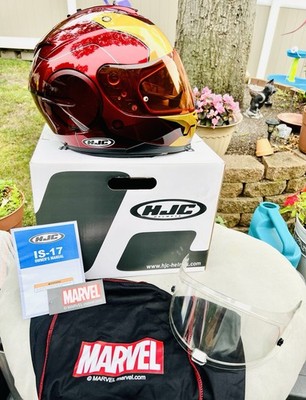HJC IS-17 Marvel “Iron Man” Full Face Helmet/OEM Box, Visors, Bag
